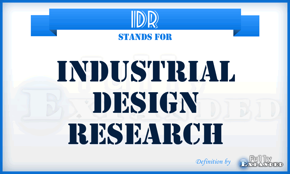 IDR - Industrial Design Research