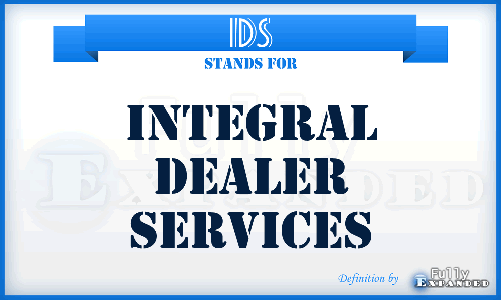 IDS - Integral Dealer Services