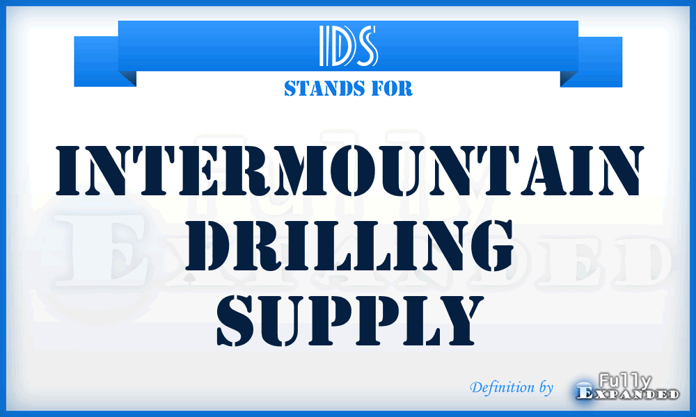 IDS - Intermountain Drilling Supply