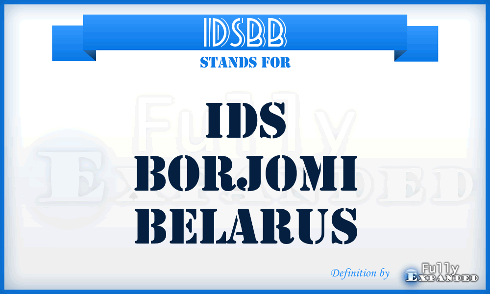 IDSBB - IDS Borjomi Belarus