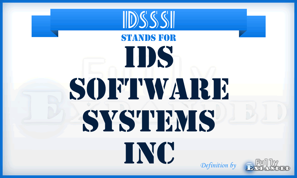 IDSSSI - IDS Software Systems Inc
