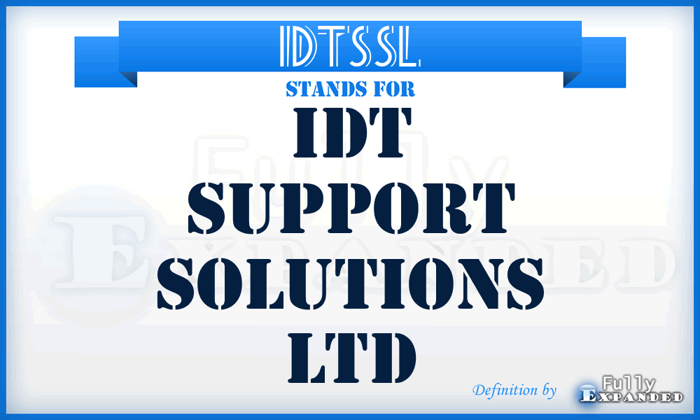 IDTSSL - IDT Support Solutions Ltd