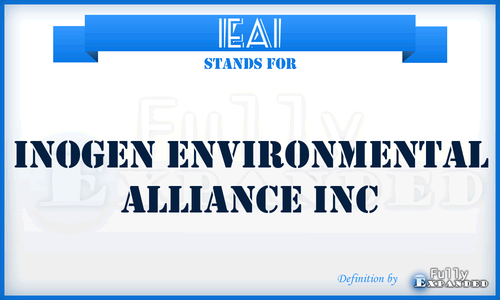 IEAI - Inogen Environmental Alliance Inc