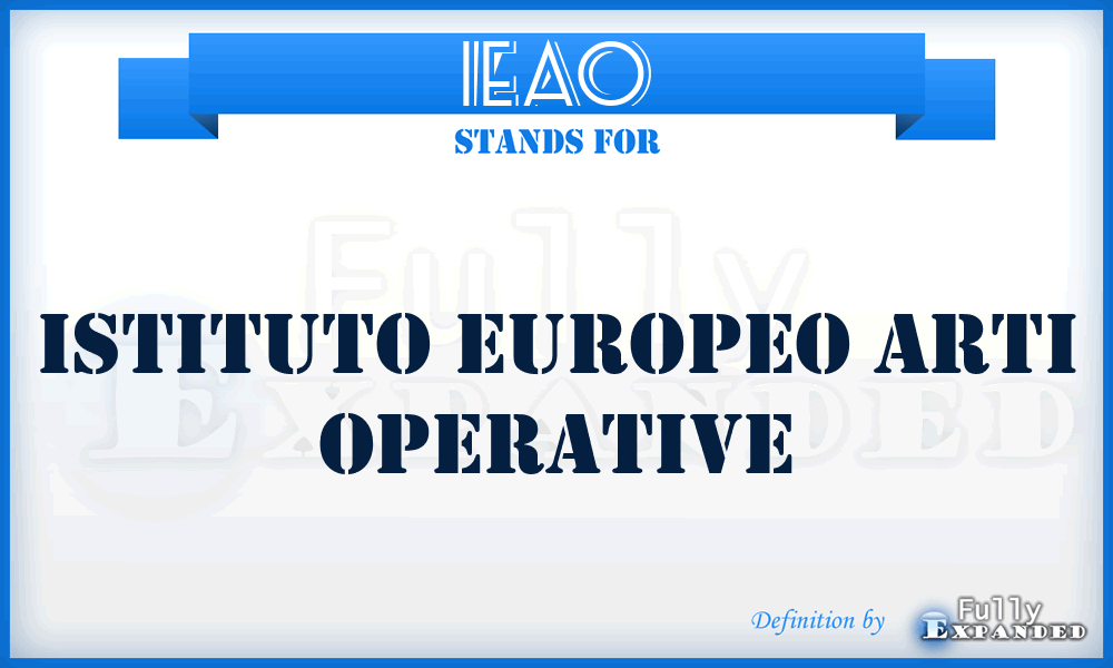 IEAO - Istituto Europeo Arti Operative