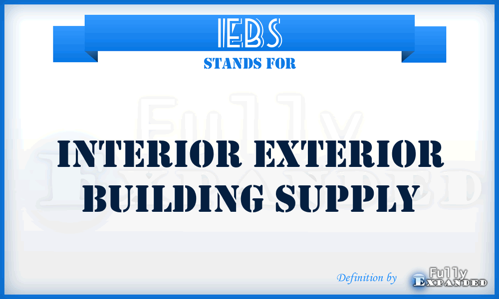 IEBS - Interior Exterior Building Supply