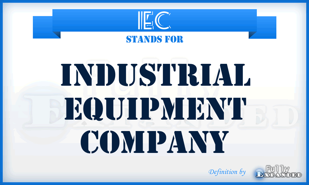 IEC - Industrial Equipment Company