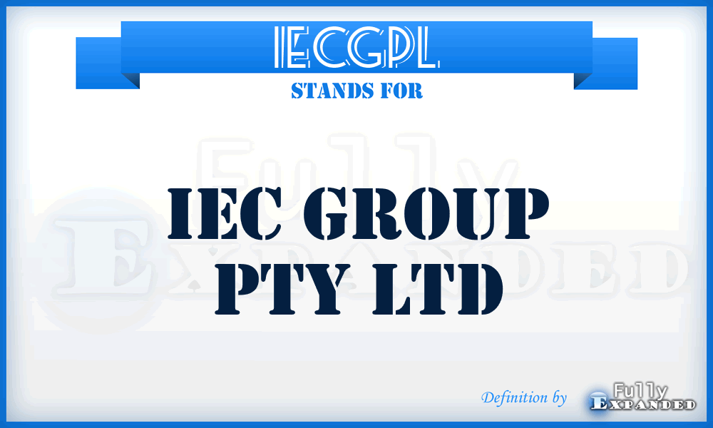 IECGPL - IEC Group Pty Ltd