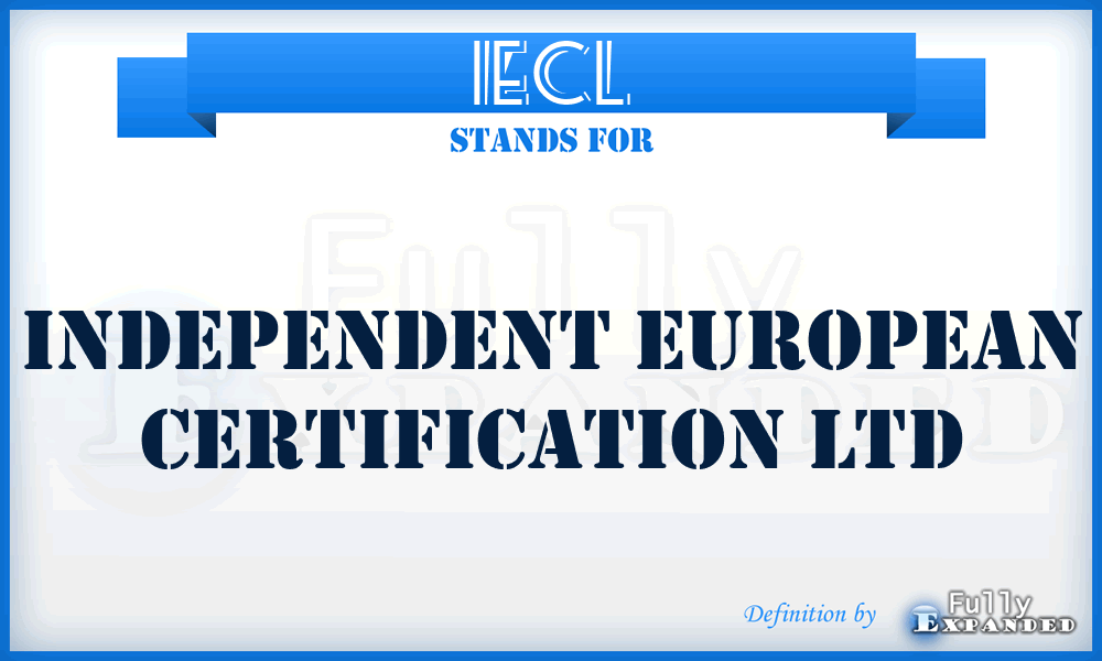 IECL - Independent European Certification Ltd