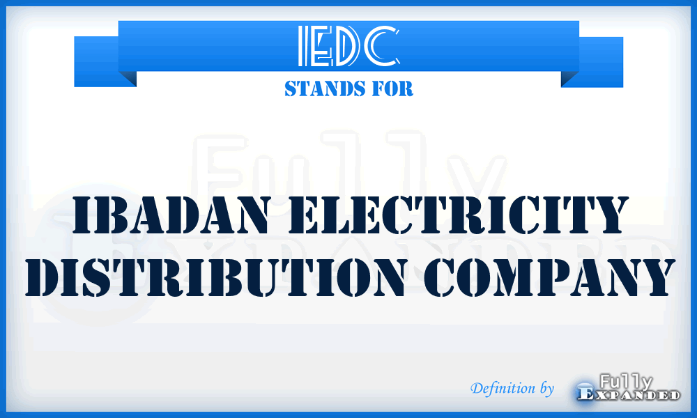 IEDC - Ibadan Electricity Distribution Company