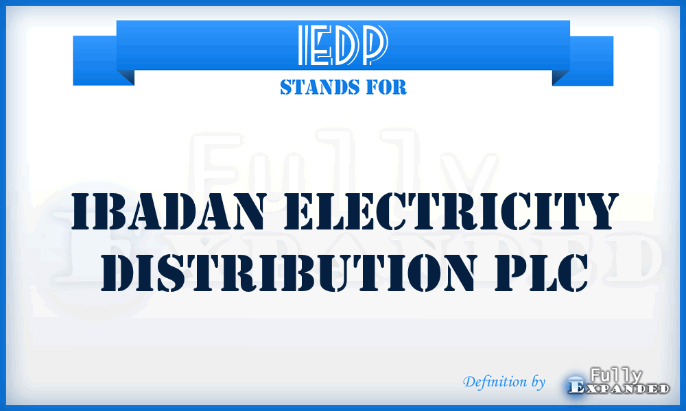 IEDP - Ibadan Electricity Distribution PLC