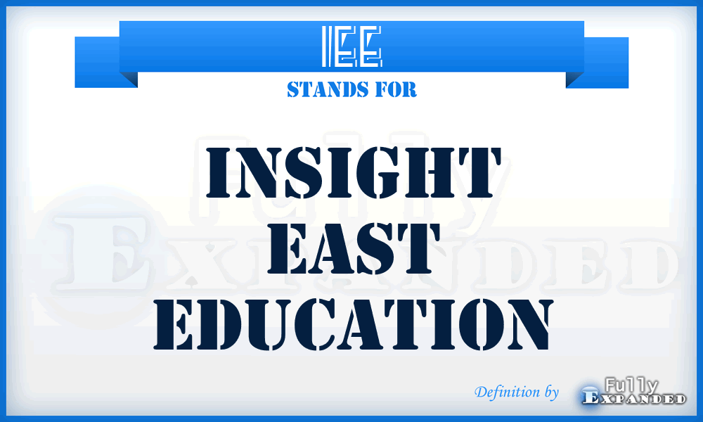 IEE - Insight East Education