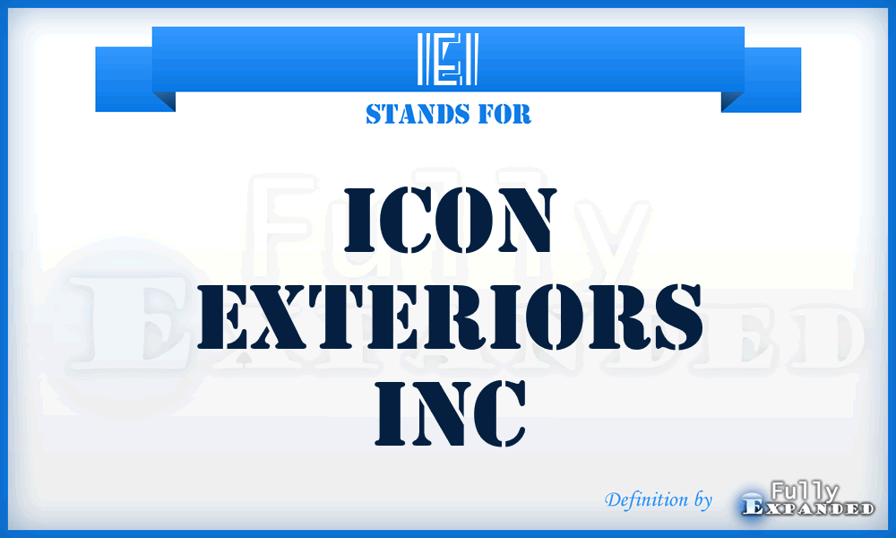 IEI - Icon Exteriors Inc