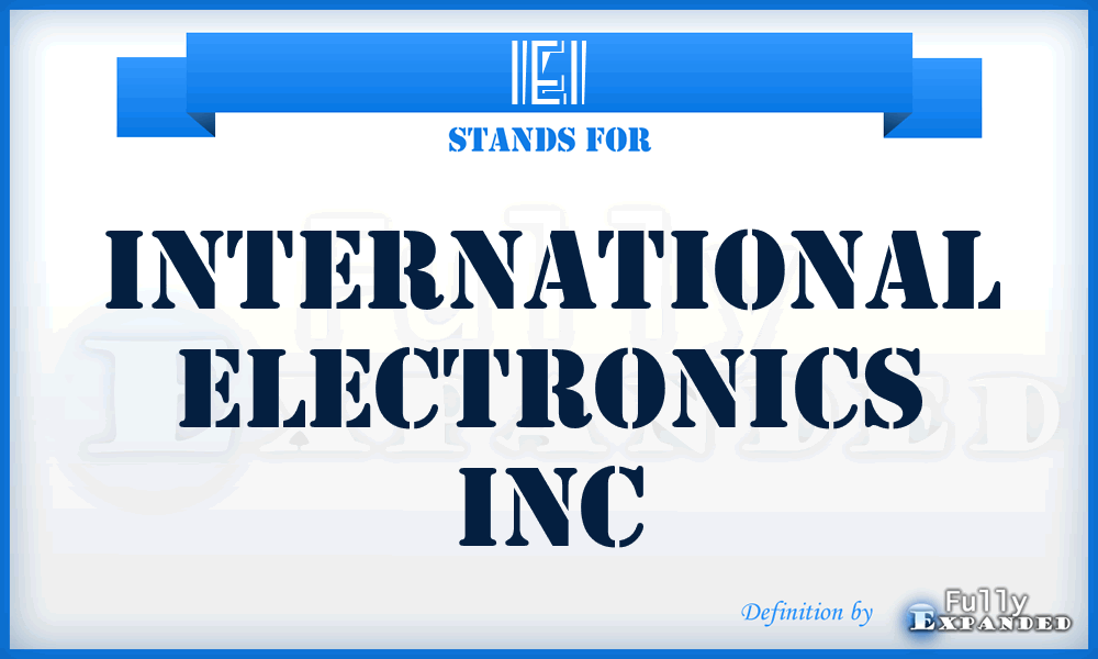 IEI - International Electronics Inc