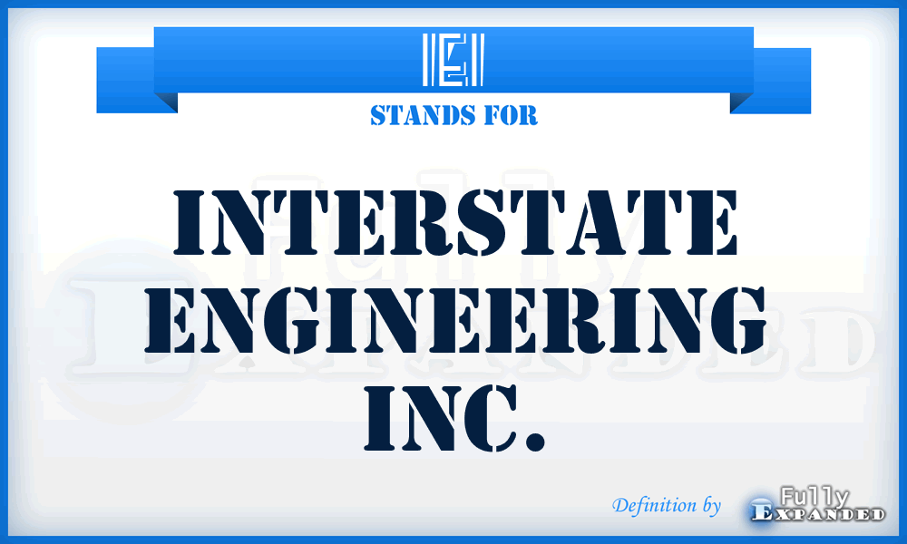 IEI - Interstate Engineering Inc.