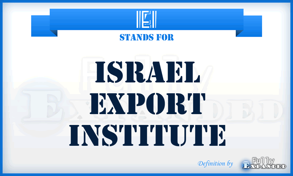 IEI - Israel Export Institute