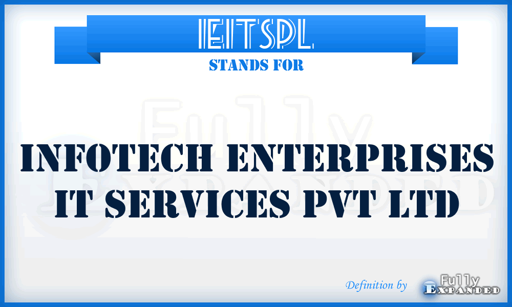 IEITSPL - Infotech Enterprises IT Services Pvt Ltd