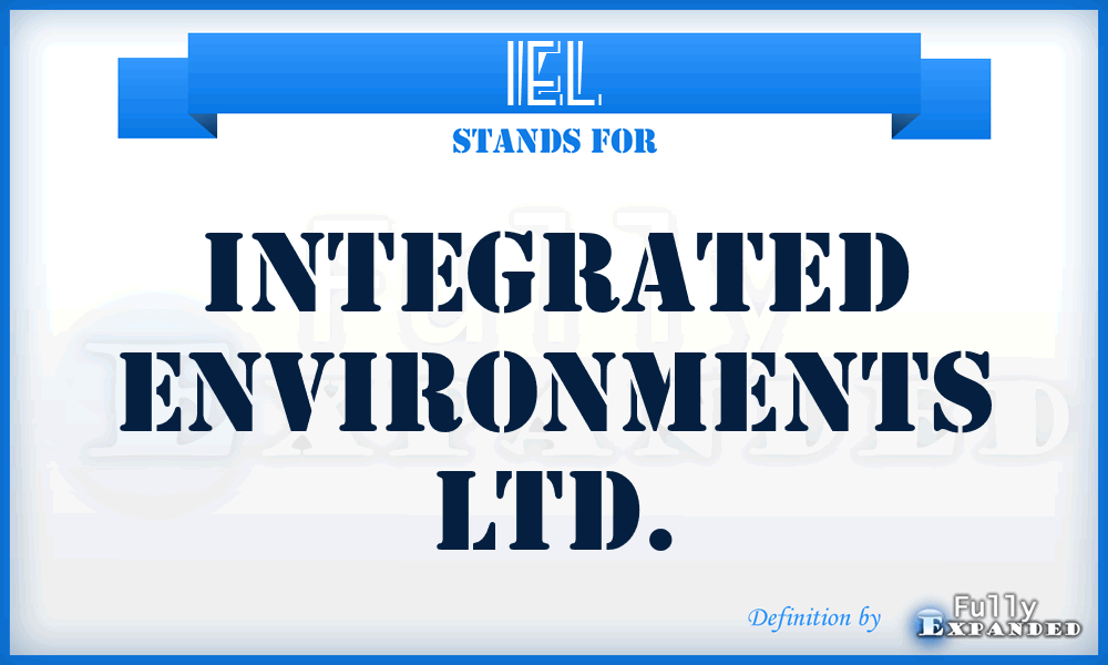 IEL - Integrated Environments Ltd.