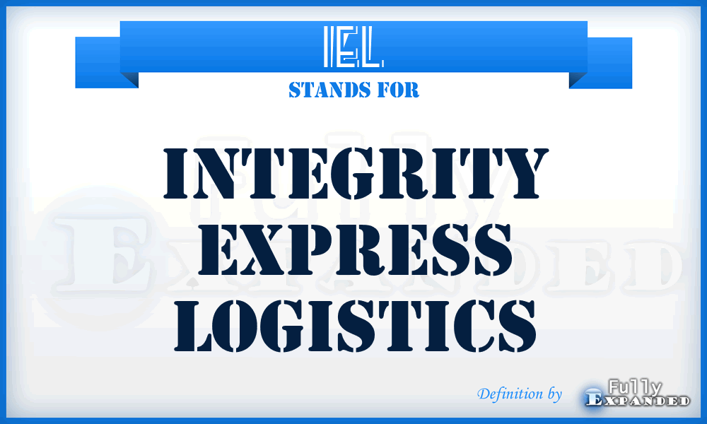 IEL - Integrity Express Logistics