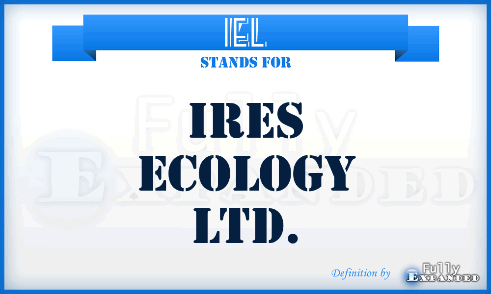 IEL - Ires Ecology Ltd.