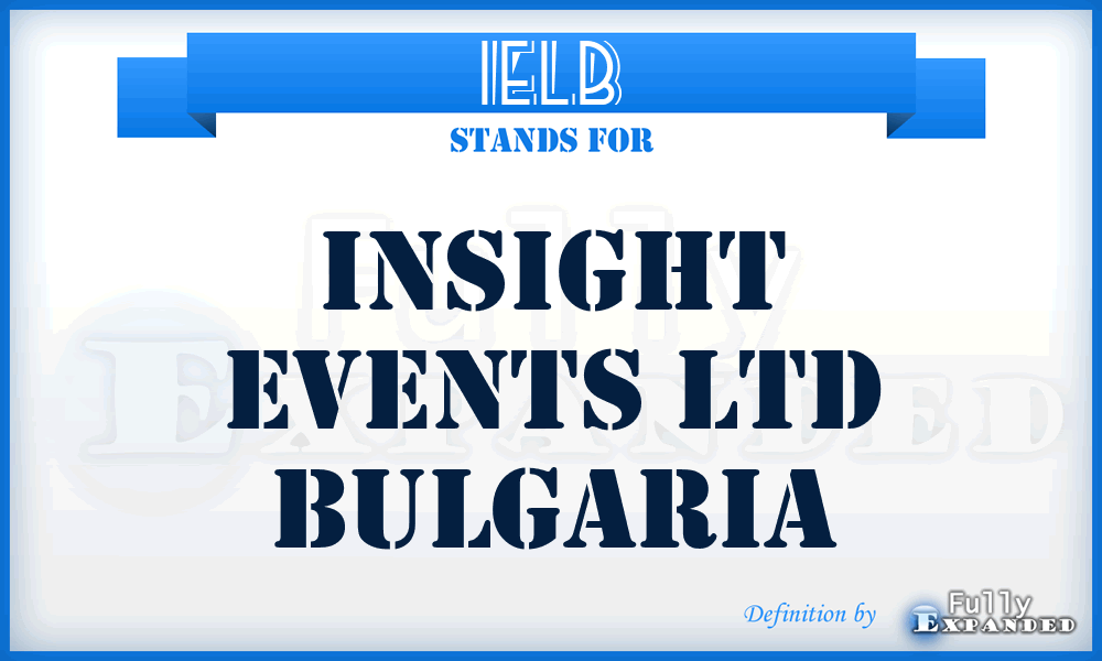 IELB - Insight Events Ltd Bulgaria