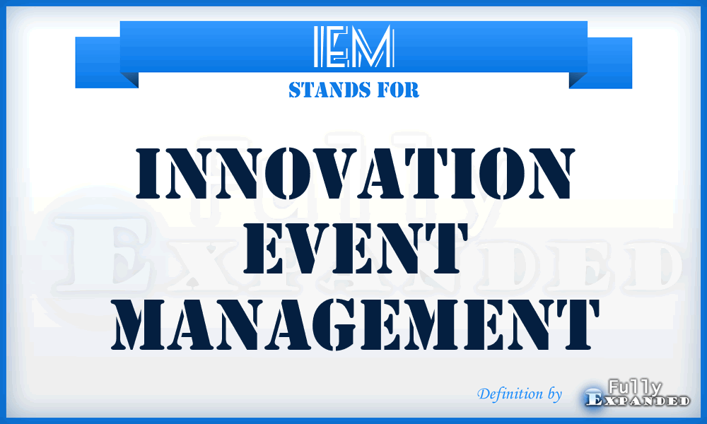 IEM - Innovation Event Management