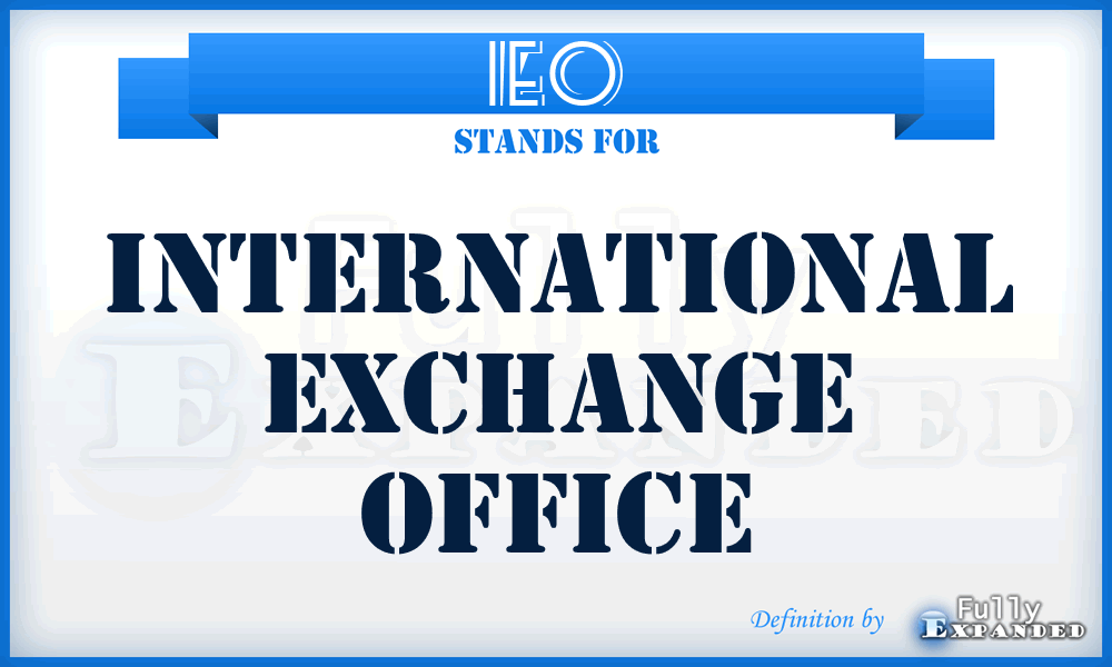 IEO - international exchange office