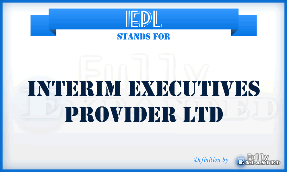 IEPL - Interim Executives Provider Ltd