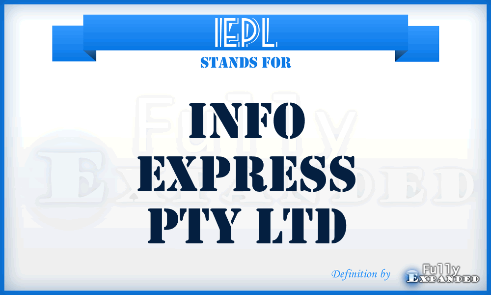 IEPL - Info Express Pty Ltd
