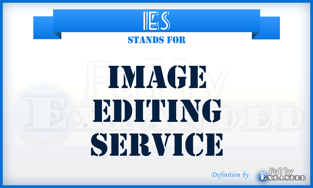 IES - Image Editing Service
