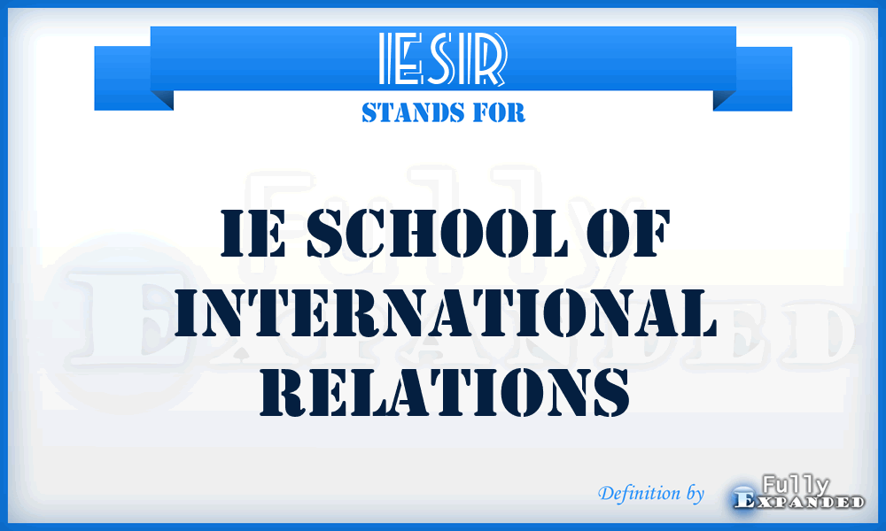 IESIR - IE School of International Relations
