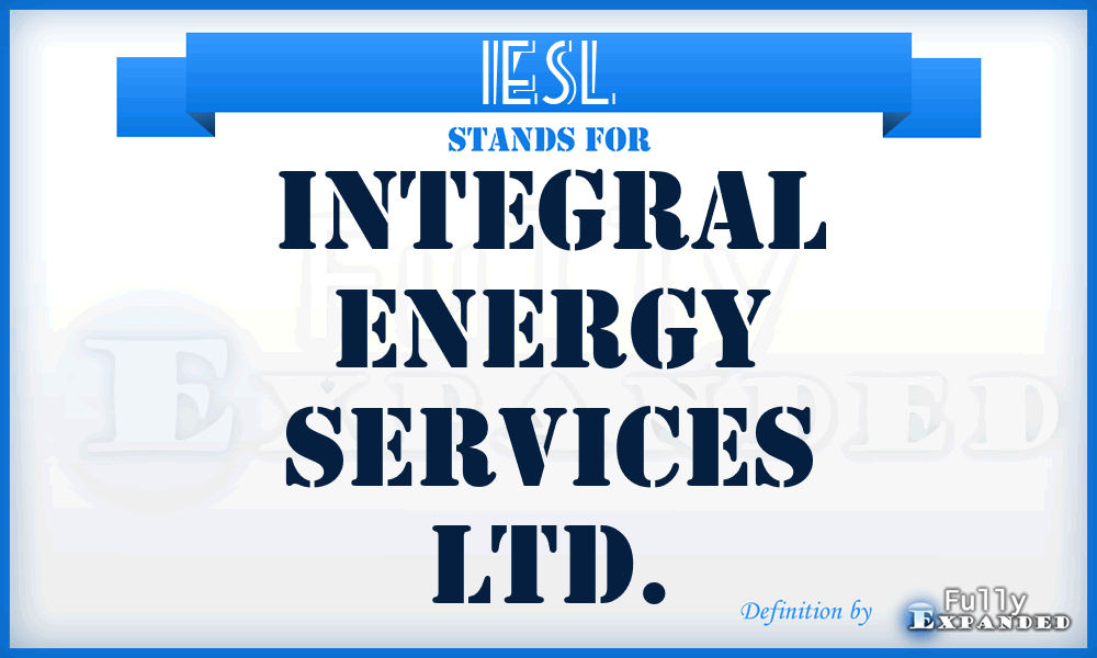 IESL - Integral Energy Services Ltd.