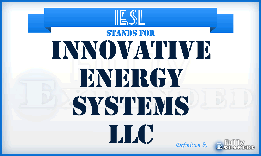 IESL - Innovative Energy Systems LLC
