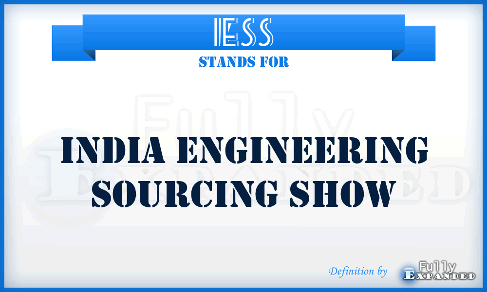 IESS - India Engineering Sourcing Show