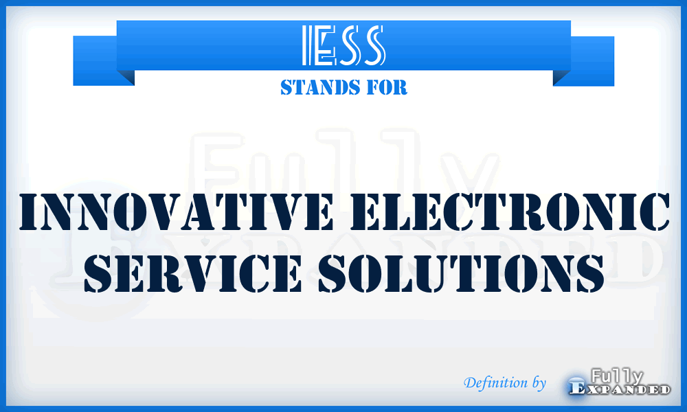 IESS - Innovative Electronic Service Solutions