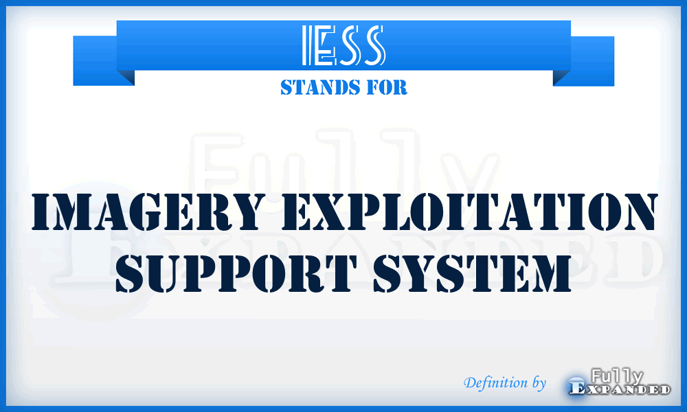IESS - imagery exploitation support system