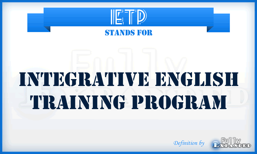 IETP - Integrative English Training Program