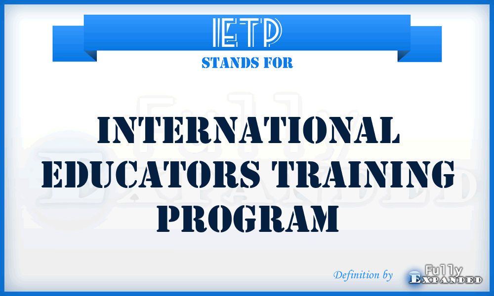 IETP - International Educators Training Program