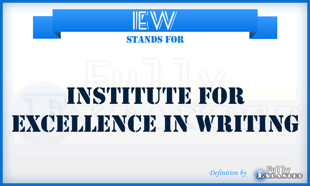 IEW - Institute for Excellence in Writing