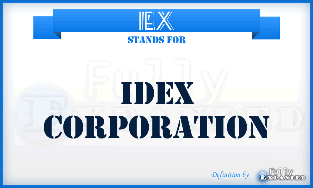 IEX - IDEX Corporation