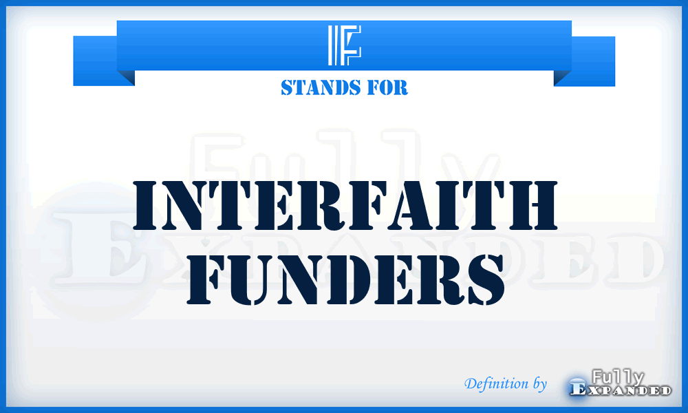 IF - Interfaith Funders