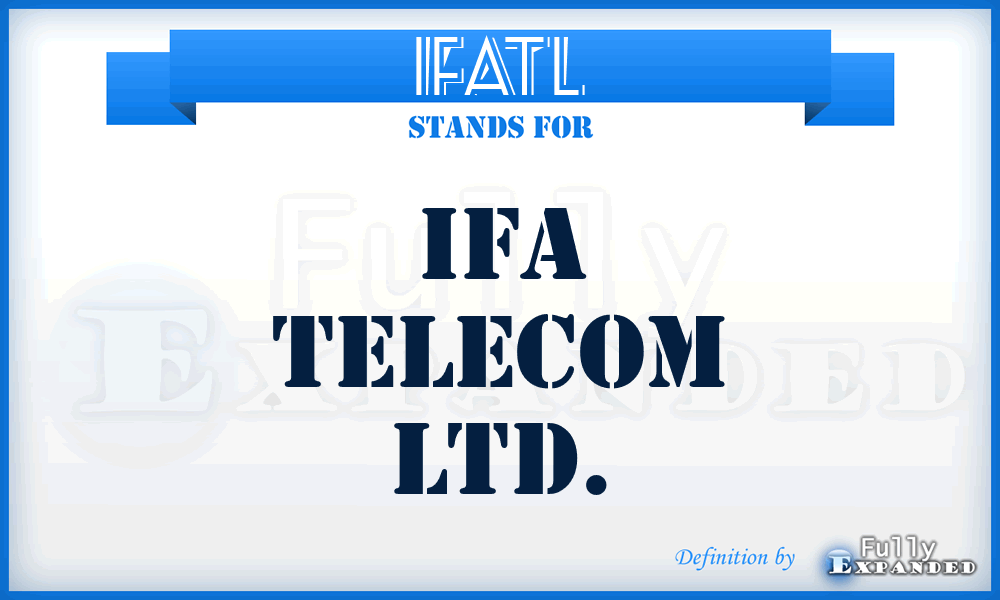 IFATL - IFA Telecom Ltd.