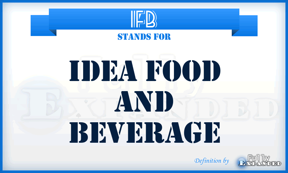 IFB - Idea Food and Beverage