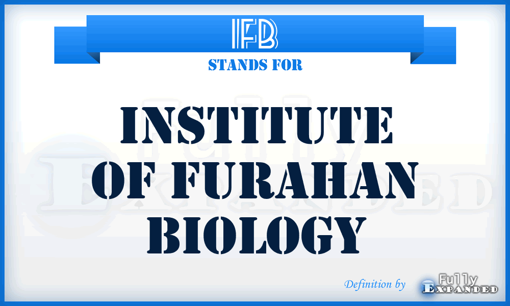 IFB - Institute Of Furahan Biology