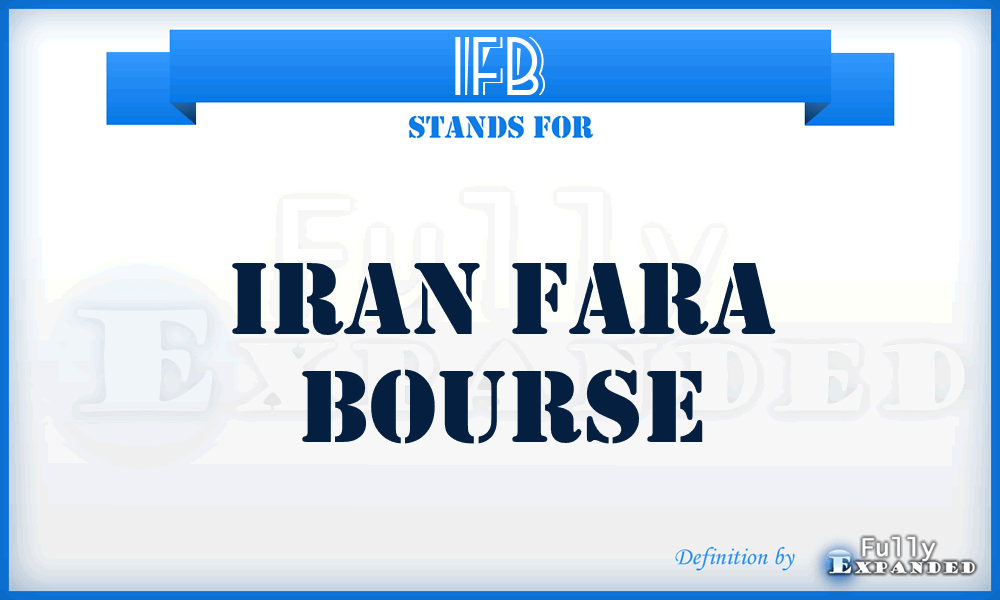 IFB - Iran Fara Bourse