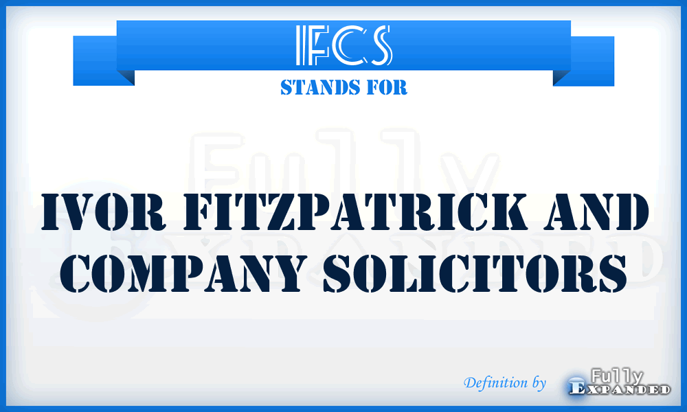 IFCS - Ivor Fitzpatrick and Company Solicitors