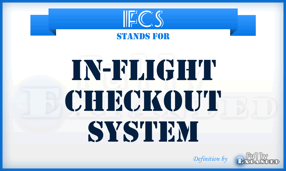 IFCS - in-flight checkout system