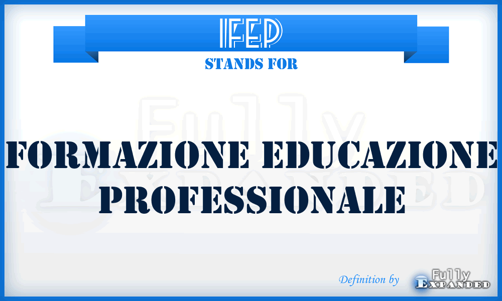 IFEP - Formazione Educazione Professionale