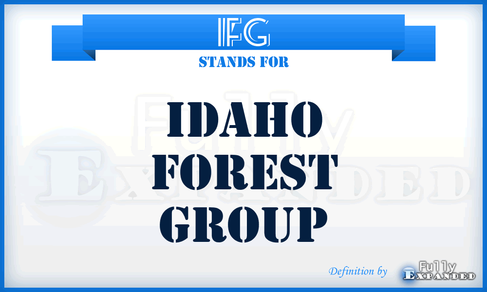 IFG - Idaho Forest Group