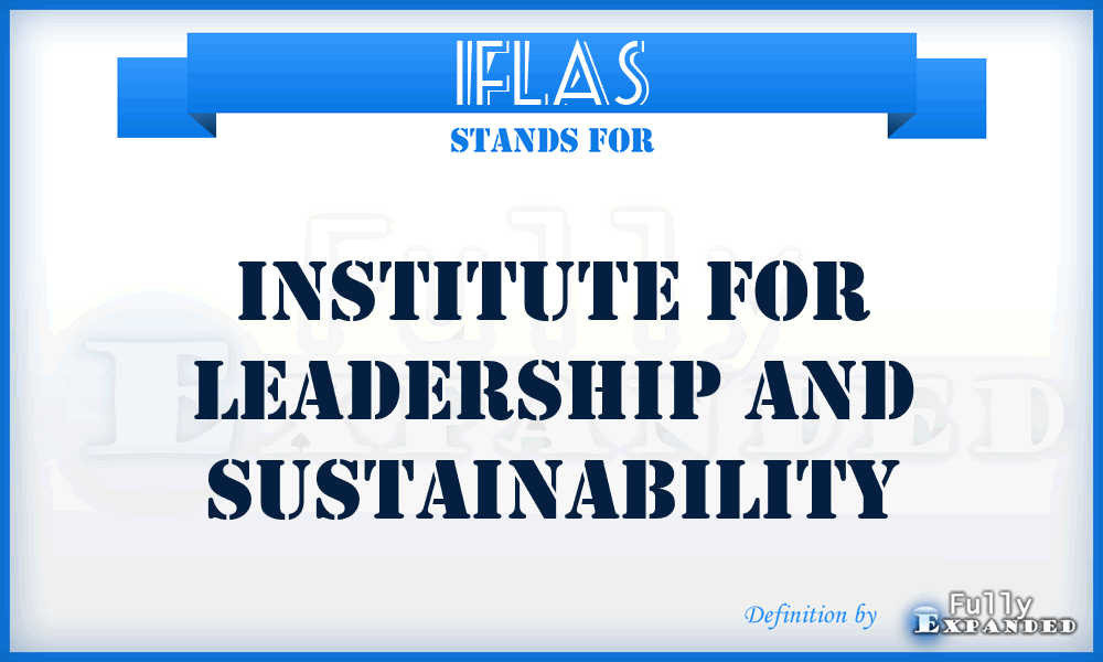 IFLAS - Institute for Leadership and Sustainability