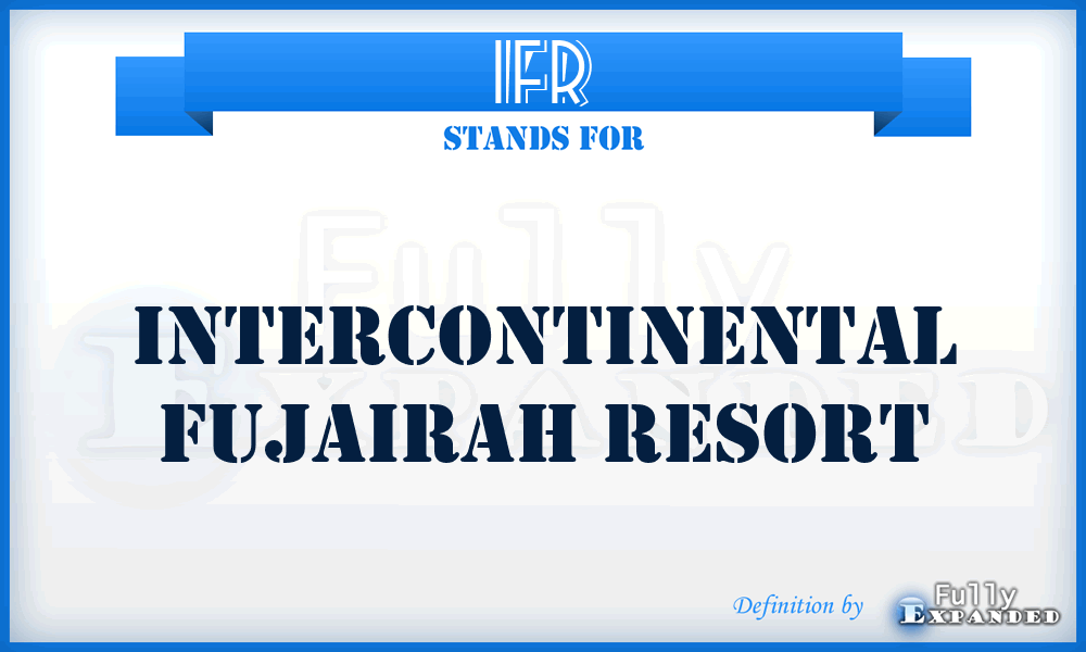 IFR - Intercontinental Fujairah Resort